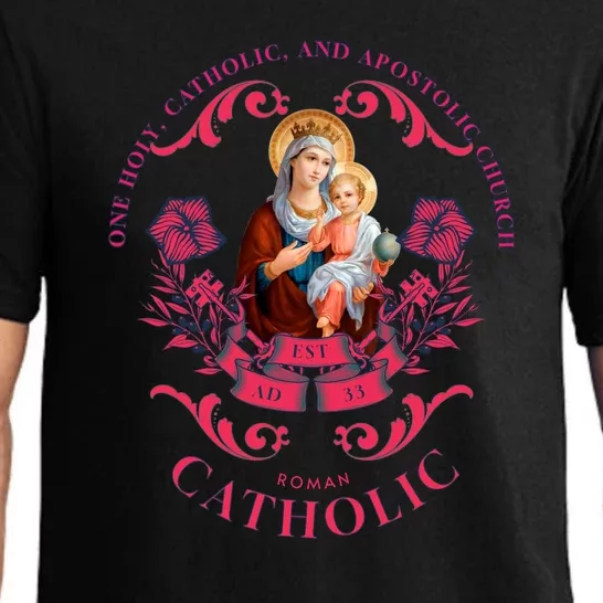 Roman Catholic One Holy Apostolic Virgin Mary Gift Pajama Set