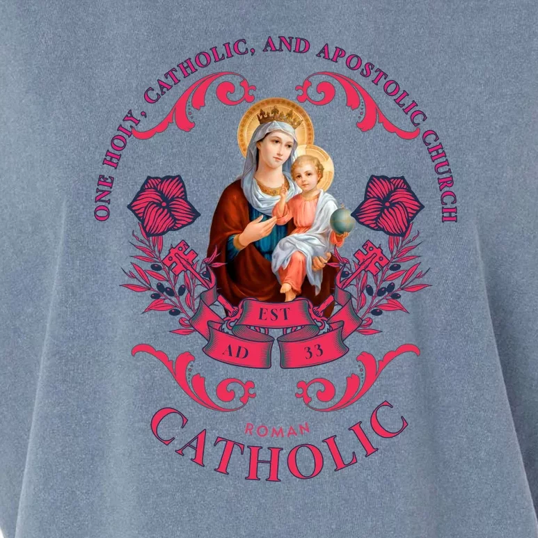 Roman Catholic One Holy Apostolic Virgin Mary Gift Garment-Dyed Women's Muscle Tee