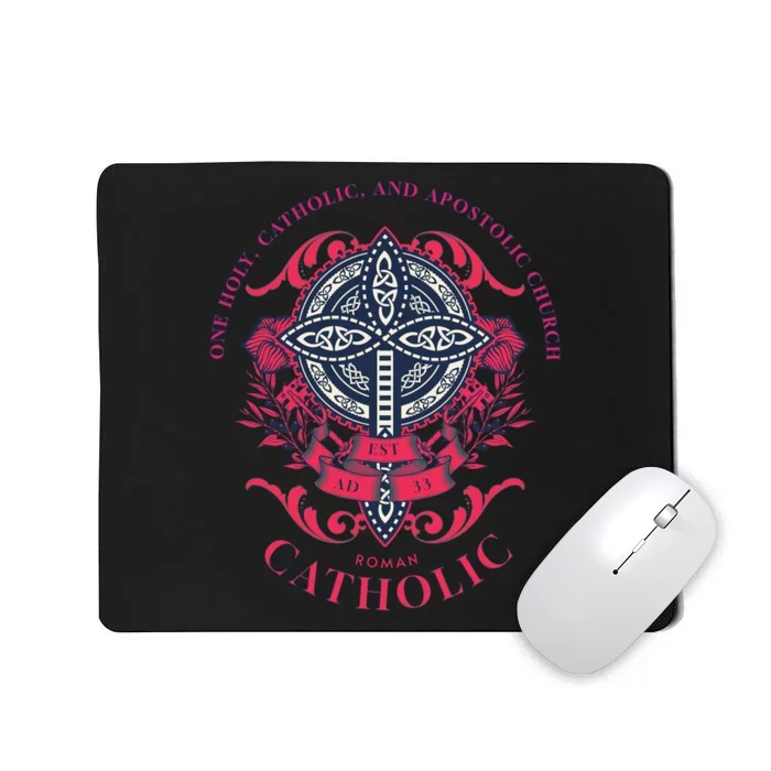 Roman Catholic One Holy Apostolic Cross Gift Mousepad