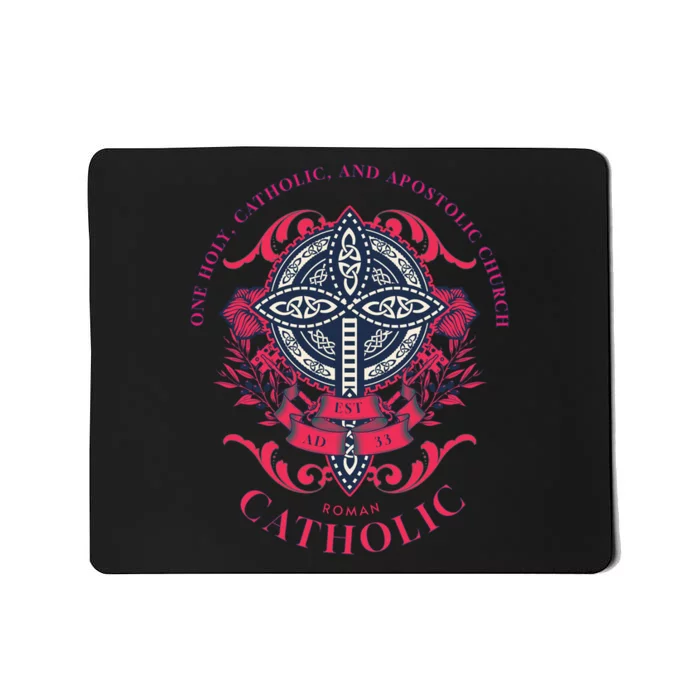 Roman Catholic One Holy Apostolic Cross Gift Mousepad