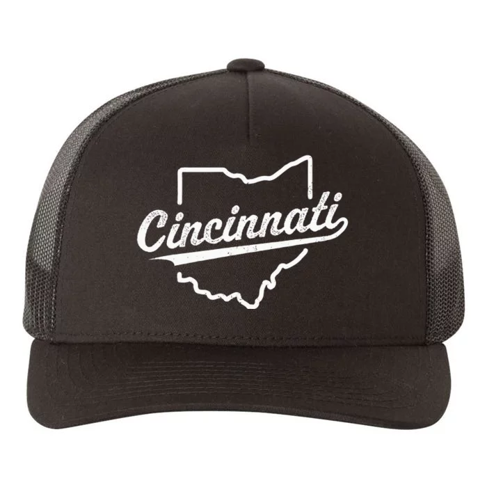 Retro Cincinnati Ohio 1788 Vintage Script Throwback Yupoong Adult 5-Panel Trucker Hat