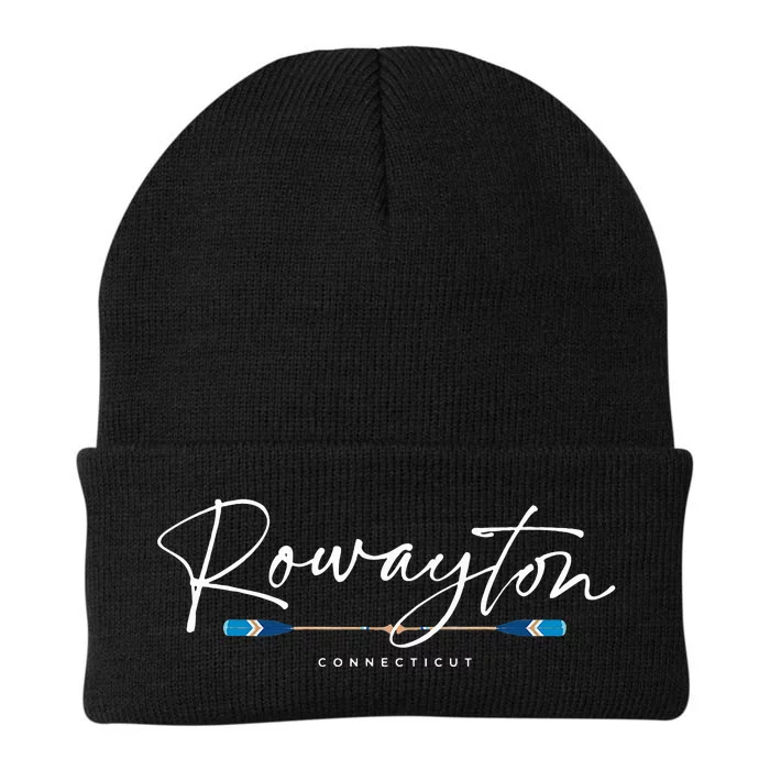 Rowayton Connecticut Oars Knit Cap Winter Beanie