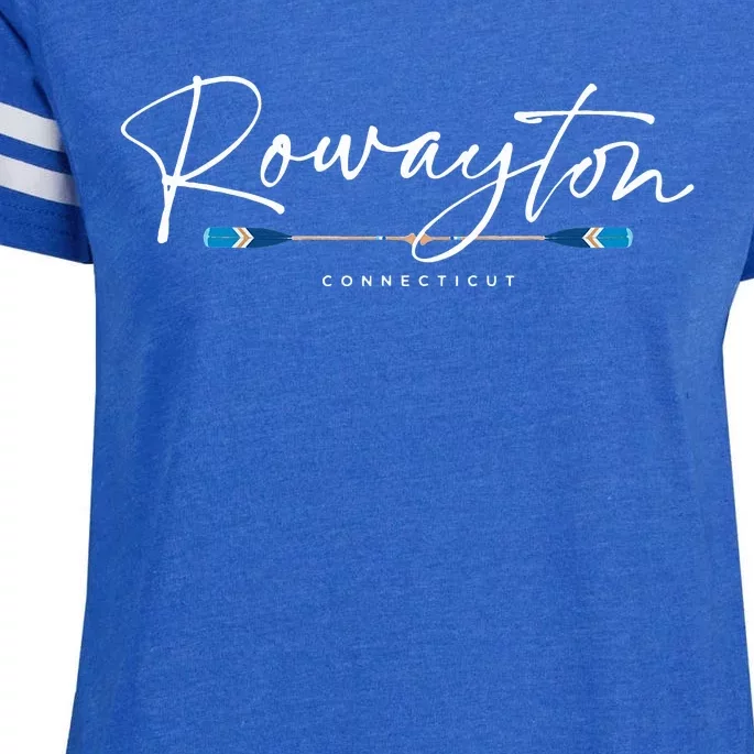 Rowayton Connecticut Oars Enza Ladies Jersey Football T-Shirt