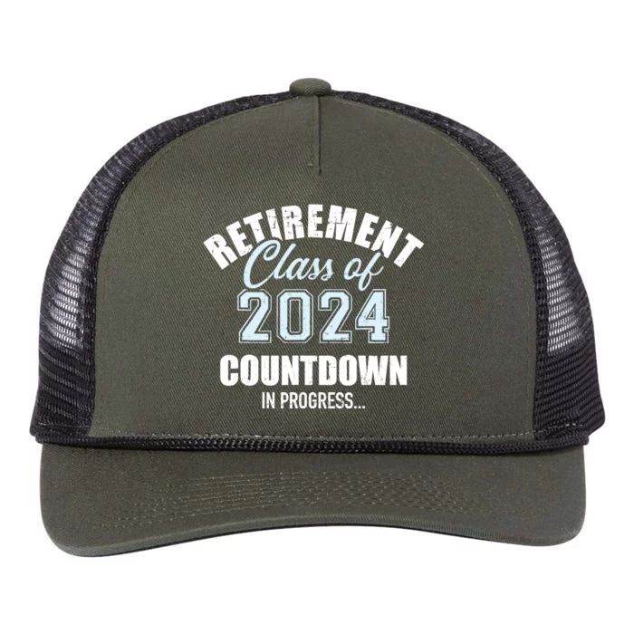 Retirement Class Of 2024 Countdown For Retired Coworker Retro Rope Trucker Hat Cap