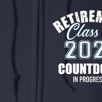 Retirement Class Of 2024 Countdown For Retired Coworker Full Zip Hoodie