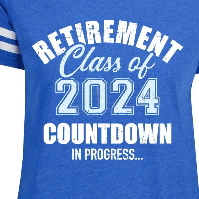 Retirement Class Of 2024 Countdown For Retired Coworker Enza Ladies Jersey Football T-Shirt