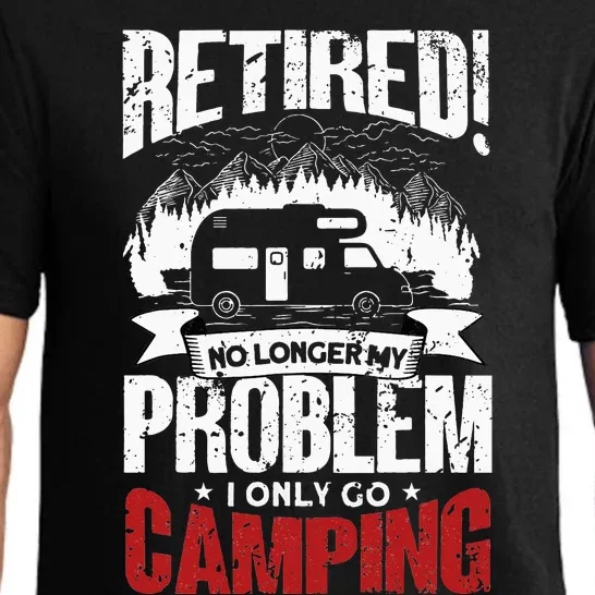 Retired Camping Outfit Camper Retirement Funny Camping Pajama Set