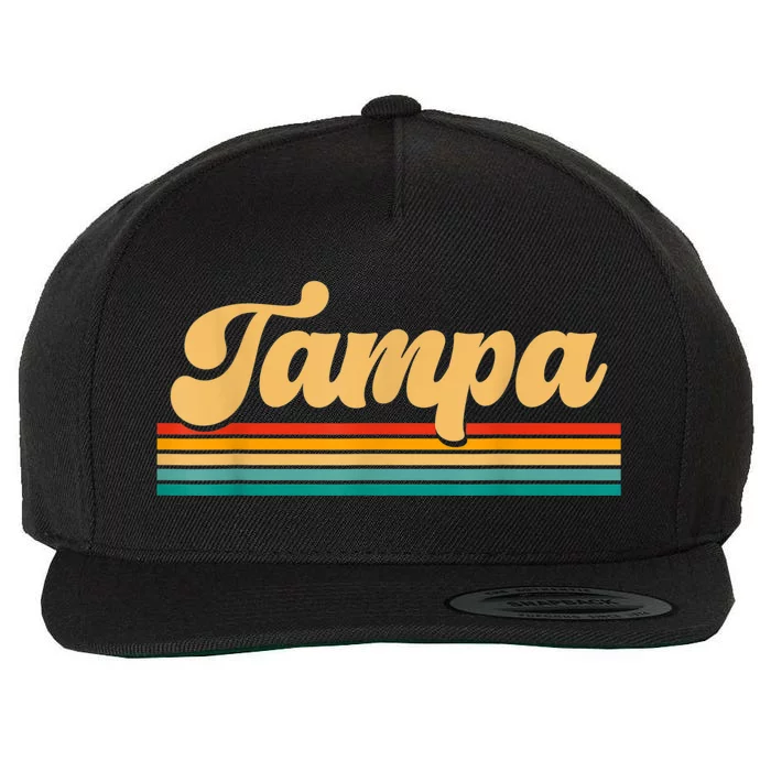 Retro City Of Tampa Florida Wool Snapback Cap