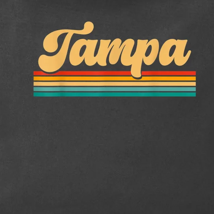 Retro City Of Tampa Florida Zip Tote Bag