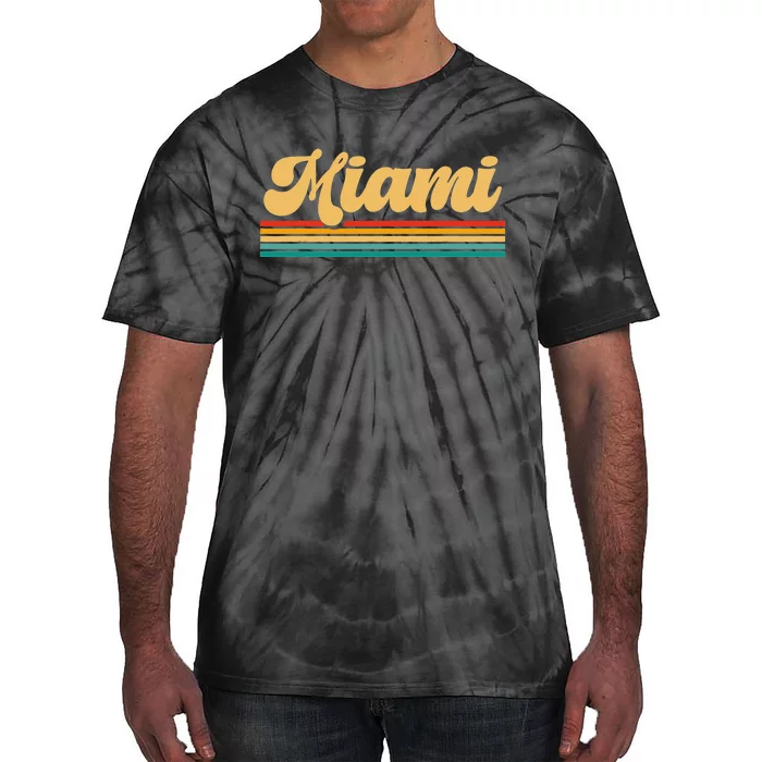 Retro City of Miami Florida Tie-Dye T-Shirt