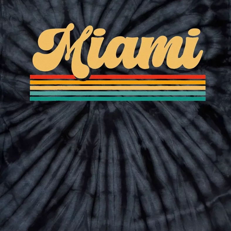 Retro City of Miami Florida Tie-Dye T-Shirt