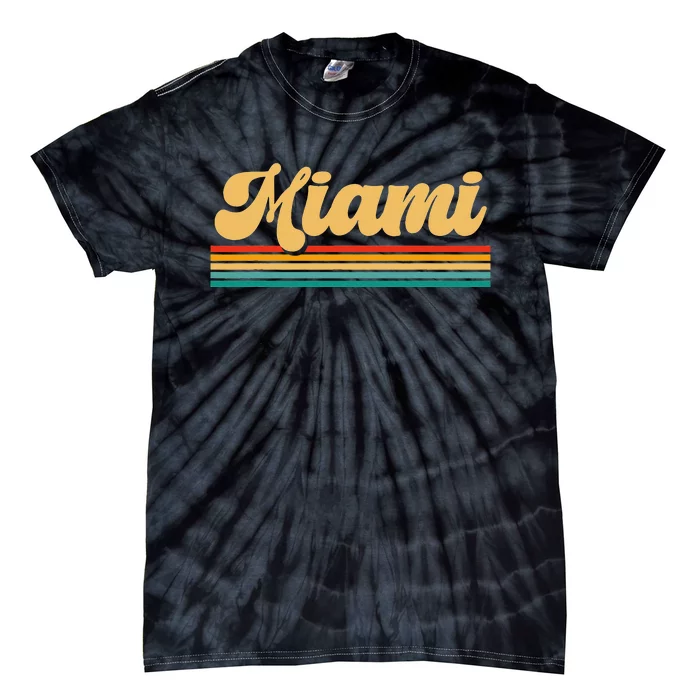 Retro City of Miami Florida Tie-Dye T-Shirt