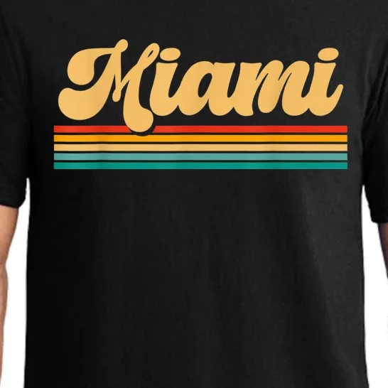 Retro City Of Miami Florida Pajama Set