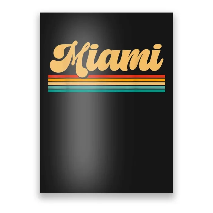 Retro City Of Miami Florida Poster