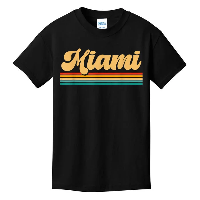 Retro City Of Miami Florida Kids T-Shirt