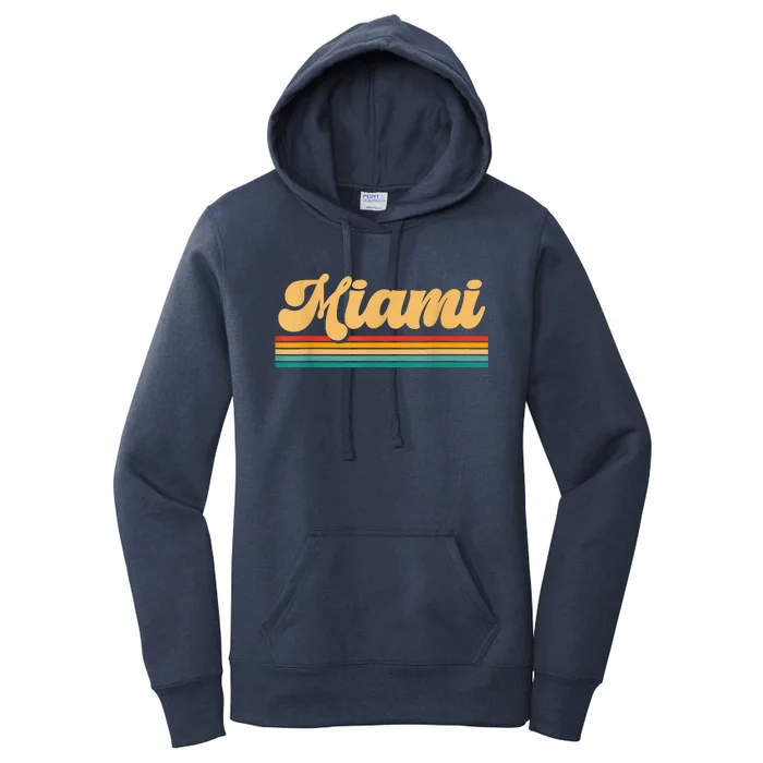 Retro City Of Miami Florida Women's Pullover Hoodie