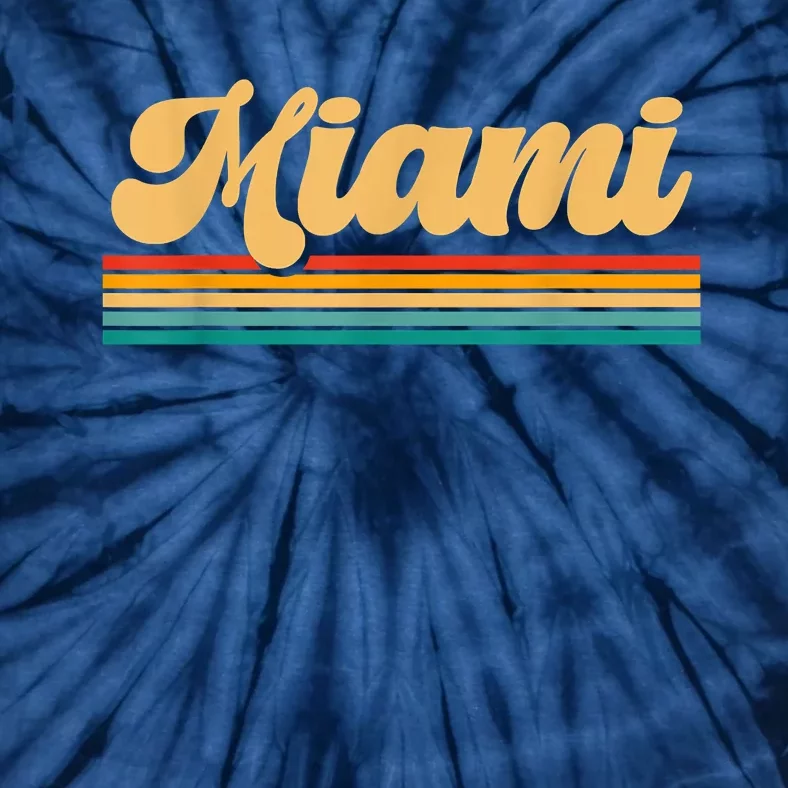 Retro City Of Miami Florida Tie-Dye T-Shirt