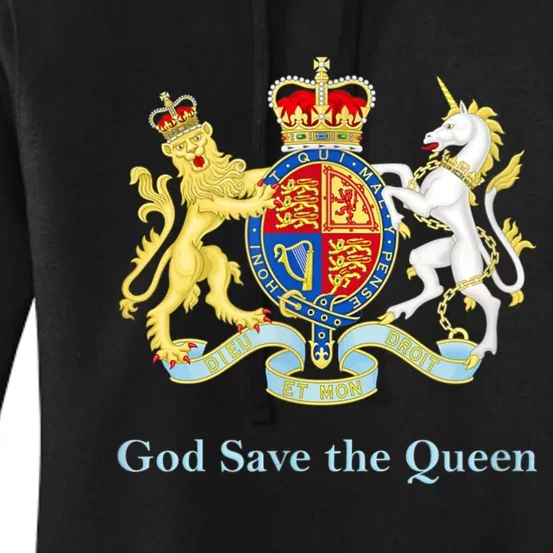 Royal Coat Of Arms, God Save The Queen Women's Pullover Hoodie