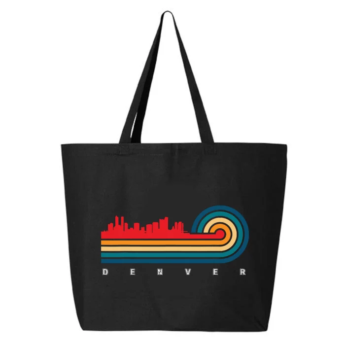 Retro City Of Denver Colorado 25L Jumbo Tote