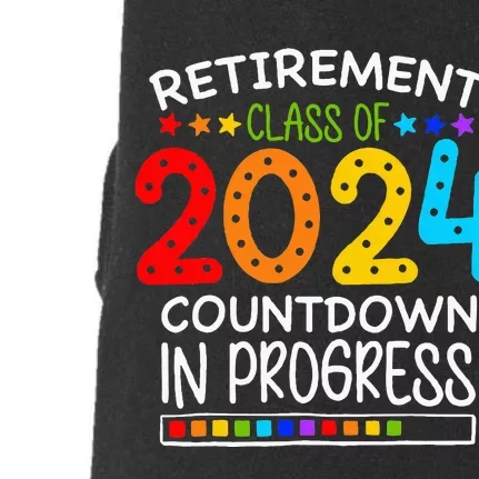 Retirement Class Of 2024 Teacher Countdown Doggie 3-End Fleece Hoodie