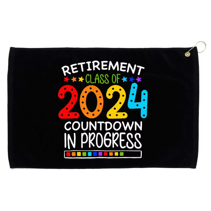 Retirement Class Of 2024 Teacher Countdown Grommeted Golf Towel