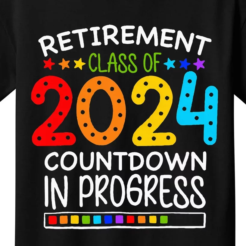 Retirement Class Of 2024 Teacher Countdown Kids T-Shirt