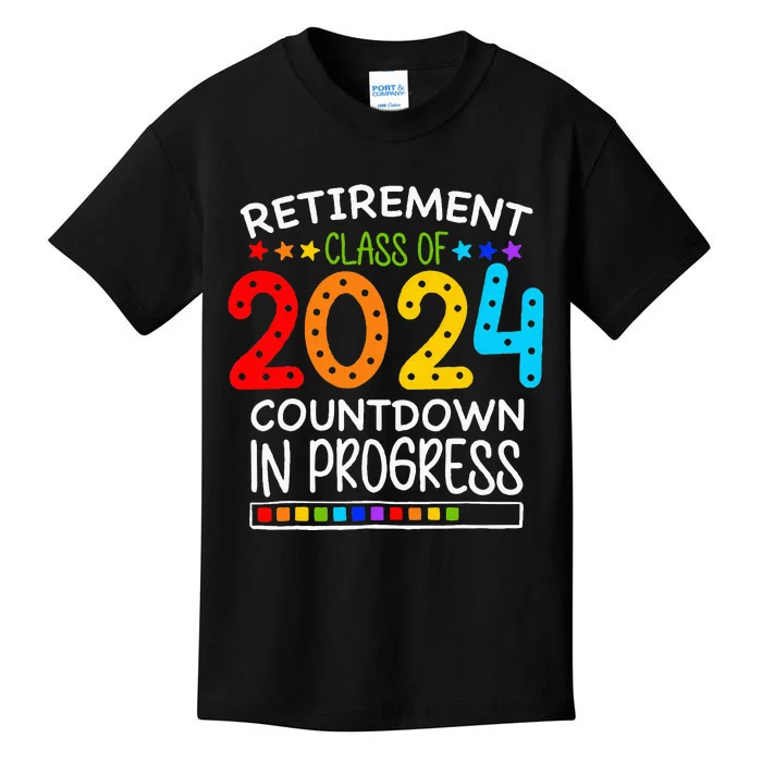 Retirement Class Of 2024 Teacher Countdown Kids T-Shirt