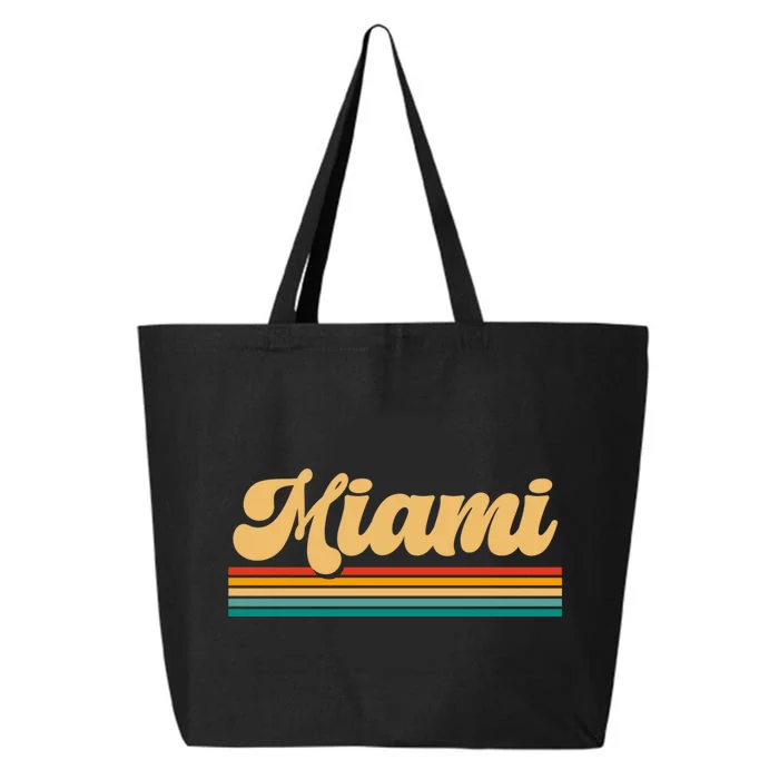 Retro City Of Miami Florida 25L Jumbo Tote