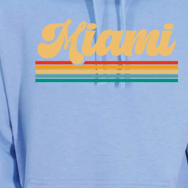 Retro City Of Miami Florida Unisex Surf Hoodie