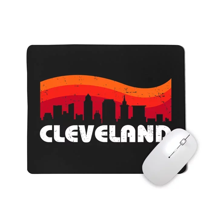 Retro Cleveland Ohio City Skyline Vintage CLE Souvenir Mousepad