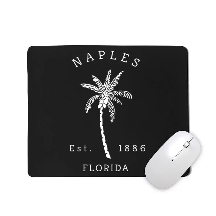 Retro Cool Original Naples Florida Beach Palm Tree Meaningful Gift Mousepad