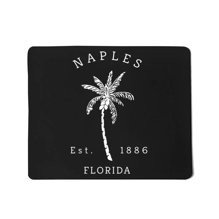 Retro Cool Original Naples Florida Beach Palm Tree Meaningful Gift Mousepad