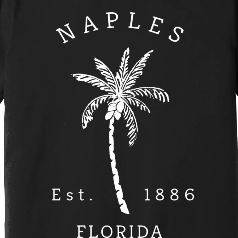 Retro Cool Original Naples Florida Beach Palm Tree Meaningful Gift Premium T-Shirt