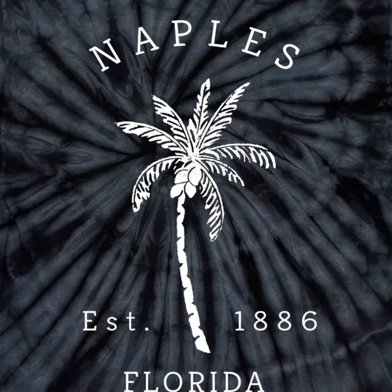 Retro Cool Original Naples Florida Beach Palm Tree Meaningful Gift Tie-Dye T-Shirt