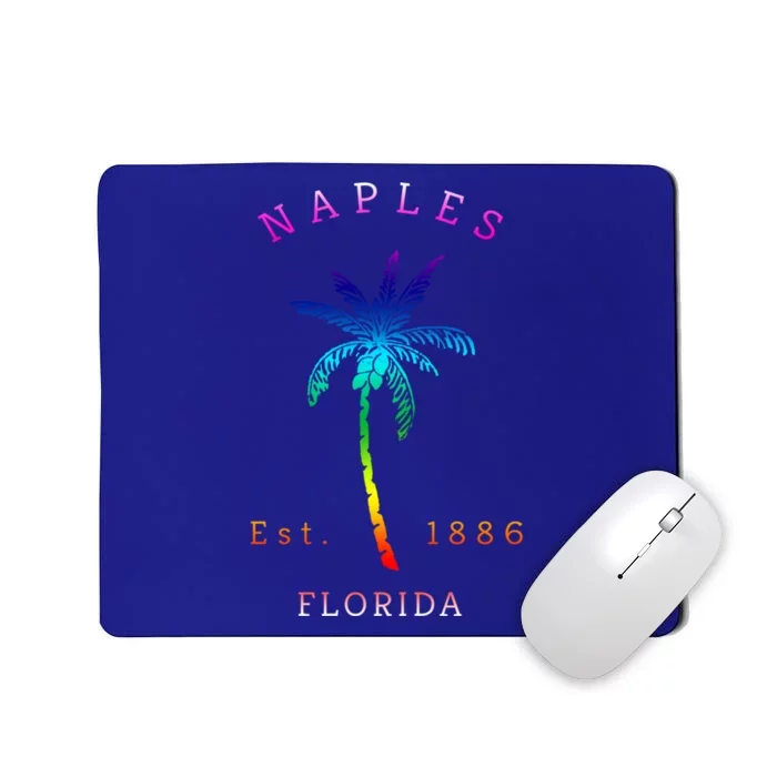 Retro Cool Original Naples Florida Beach Palm Tree Gift Mousepad