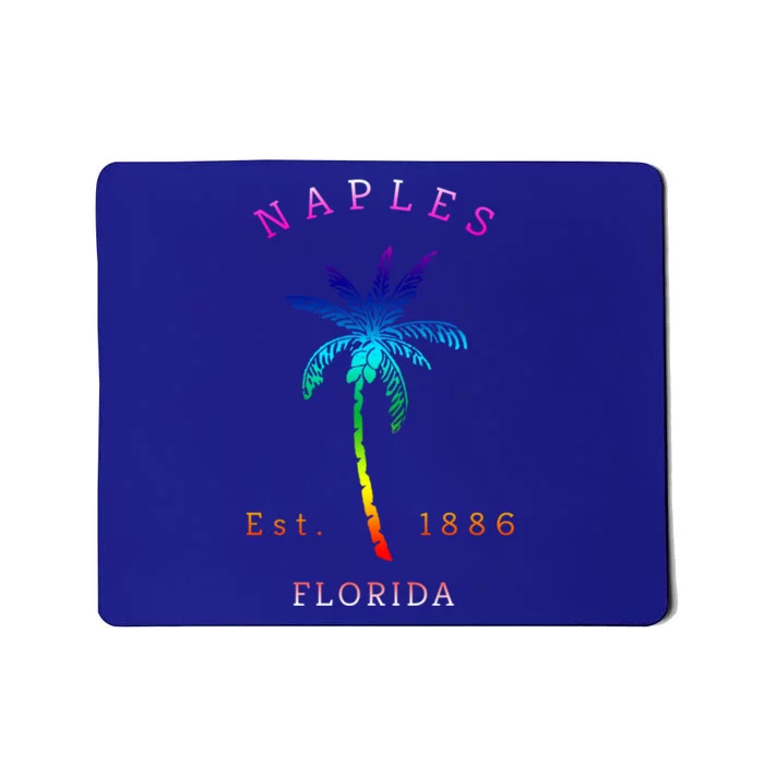 Retro Cool Original Naples Florida Beach Palm Tree Gift Mousepad