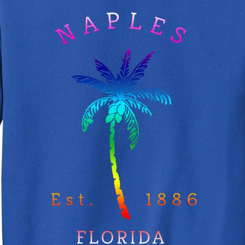 Retro Cool Original Naples Florida Beach Palm Tree Gift Tall Sweatshirt