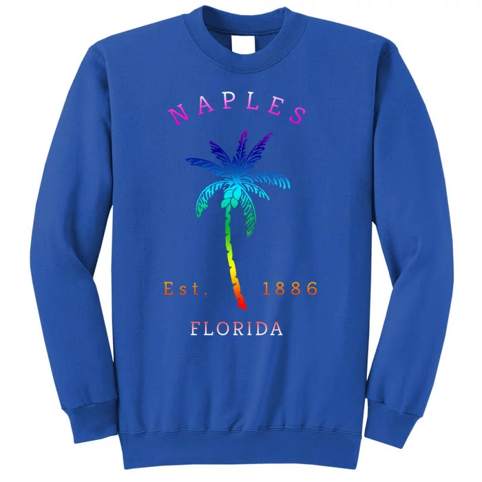 Retro Cool Original Naples Florida Beach Palm Tree Gift Tall Sweatshirt