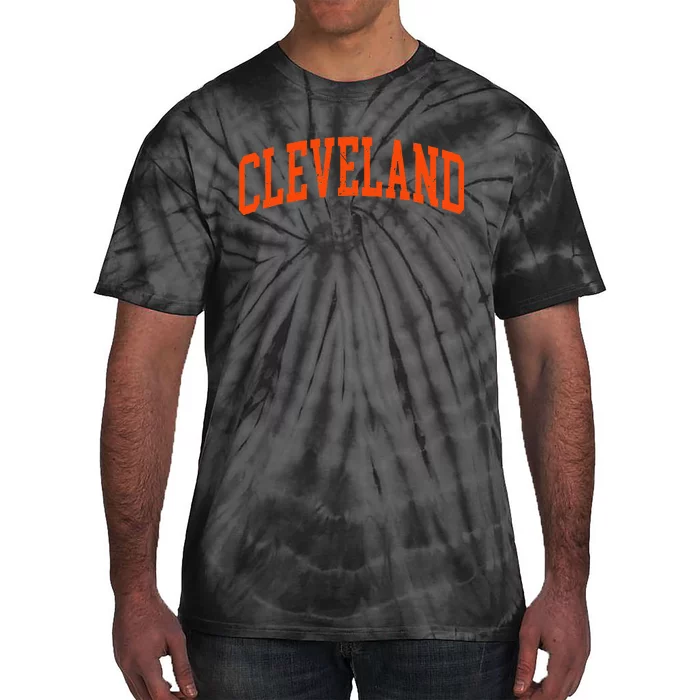 Retro Cleveland Ohio Arched Vintage Souvenir Tie-Dye T-Shirt