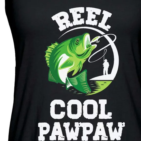 Reel Cool Pawpaw Fishing Fisherman Funny Retro Pawpaw Ladies Essential Flowy Tank