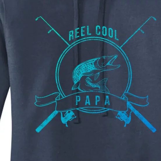 Reel Cool Papa Grandpa Fishing Gift Women's Pullover Hoodie