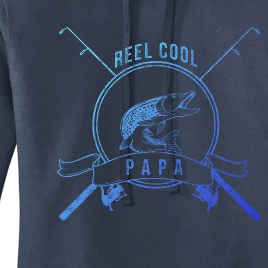 Reel Cool Papa Grandpa Fishing Gift Women's Pullover Hoodie