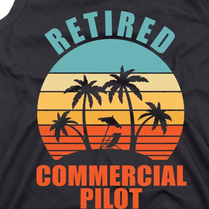 Retired Commercial Pilot, Funny Happy Retirement Tank Top