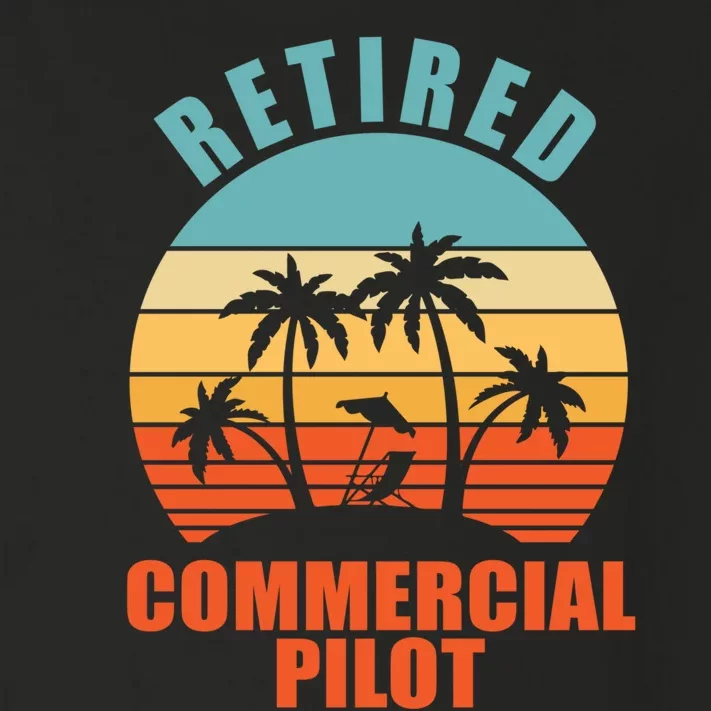 Retired Commercial Pilot, Funny Happy Retirement Toddler Long Sleeve Shirt