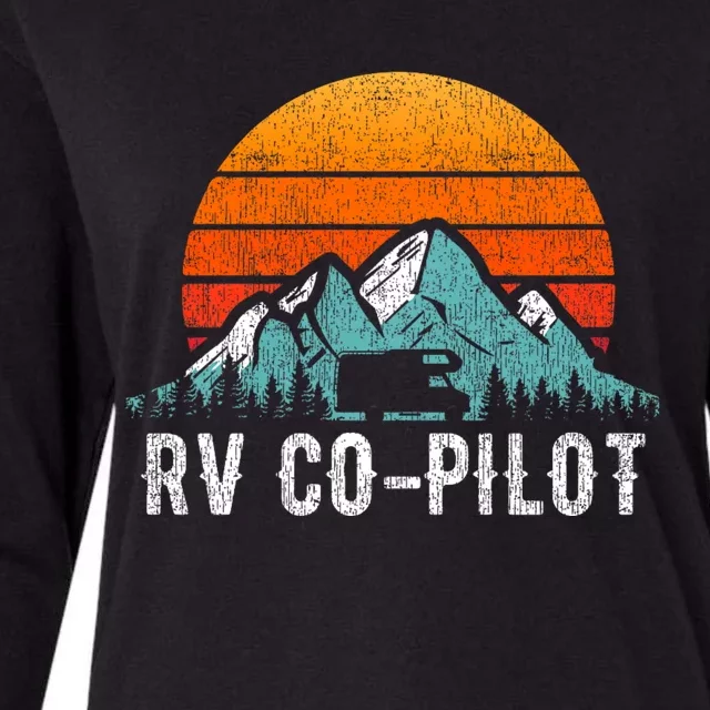 Rv Co Pilot Motorhome Travel Vacation Gift Womens Cotton Relaxed Long Sleeve T-Shirt