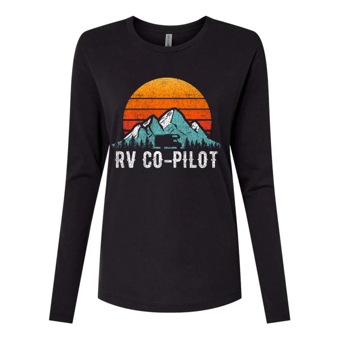 Rv Co Pilot Motorhome Travel Vacation Gift Womens Cotton Relaxed Long Sleeve T-Shirt