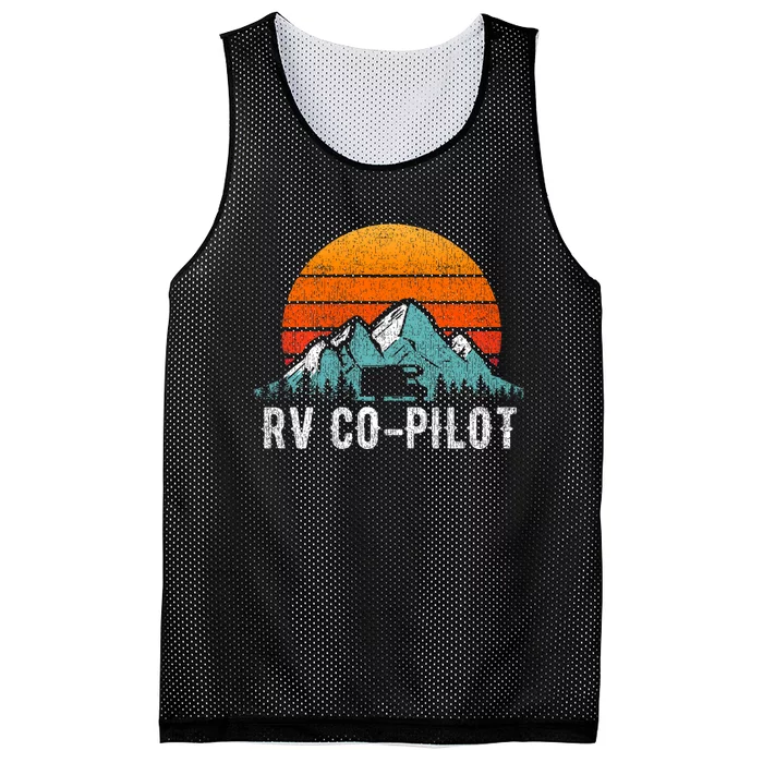 Rv Co Pilot Motorhome Travel Vacation Gift Mesh Reversible Basketball Jersey Tank