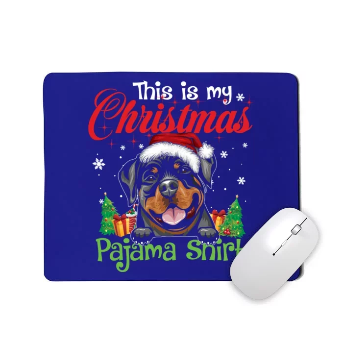 Rottweiler Christmas Pajama Gift Funny Dog Lover Xmas Gift Mousepad