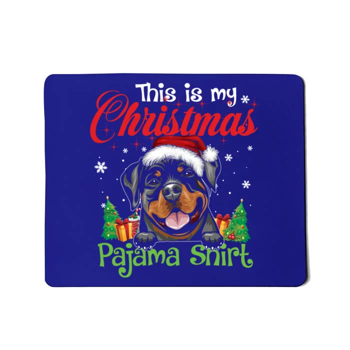 Rottweiler Christmas Pajama Gift Funny Dog Lover Xmas Gift Mousepad