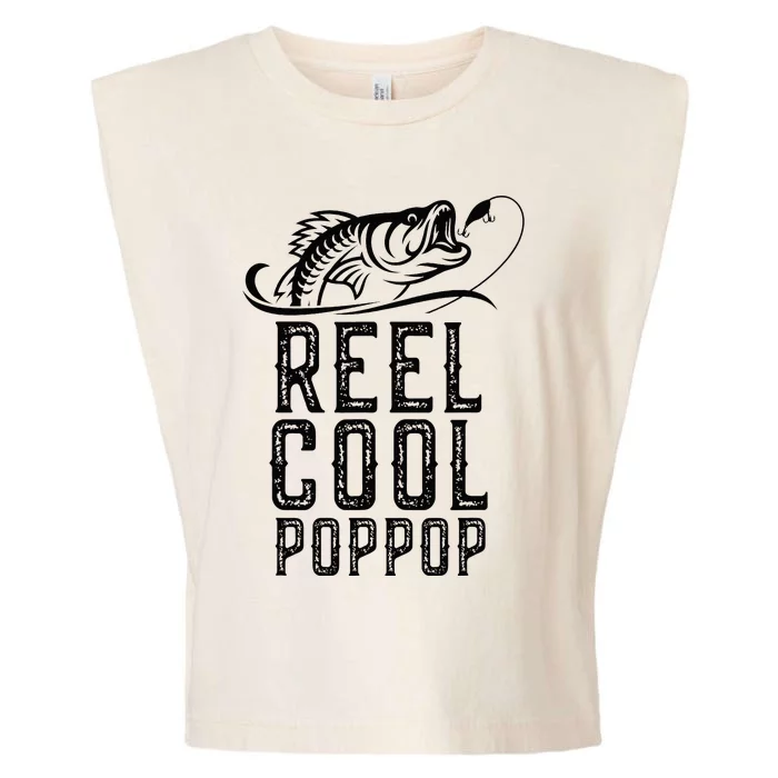 Reel Cool Pop Pop Fishing Fisherman Funny Retro PopPop Garment-Dyed Women's Muscle Tee